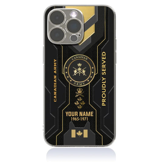 Personalized Canada Soldier/Veterans With Rank, Year And Name Phone Case Printed - 17126208