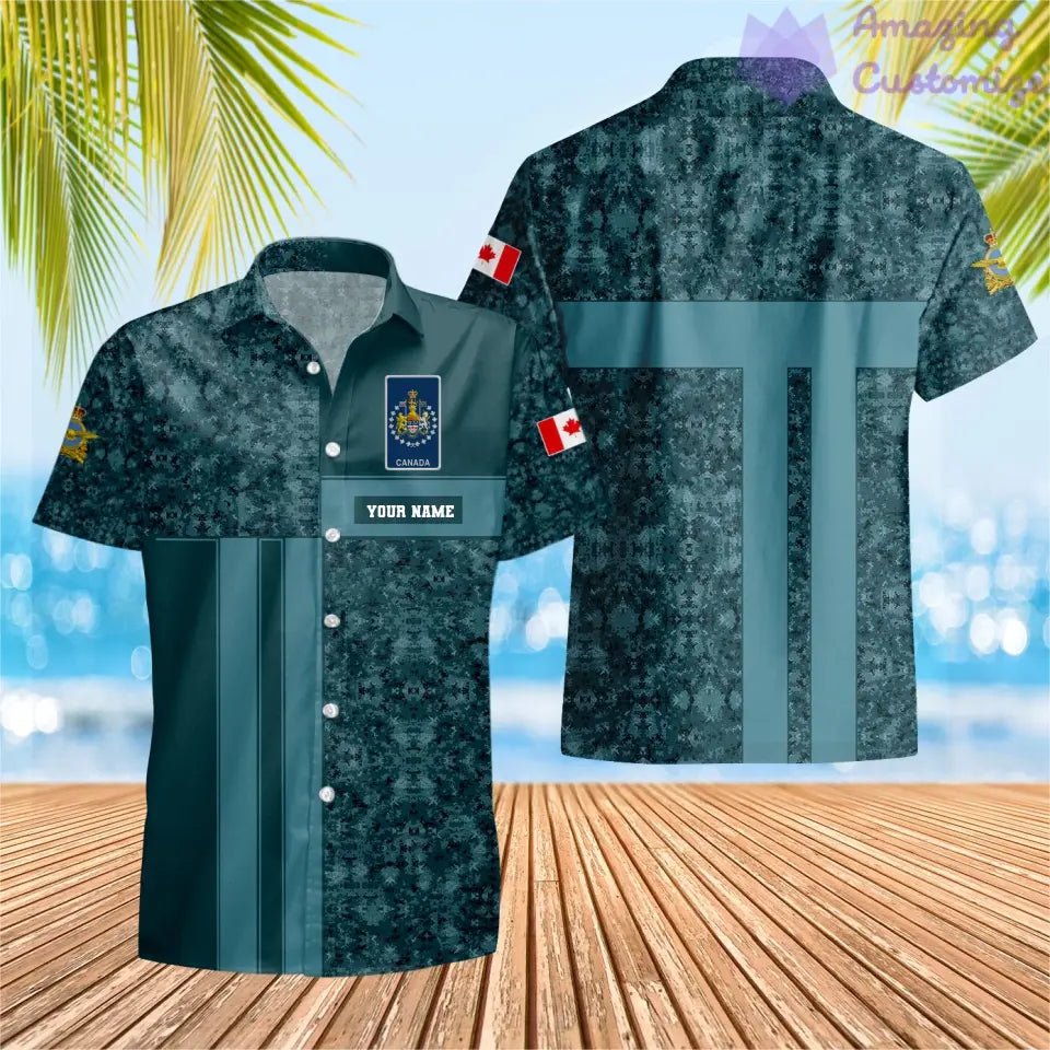 Personalized Canada Soldier/ Veteran Camo With Name And Rank Hawaii Printed  - 17150400