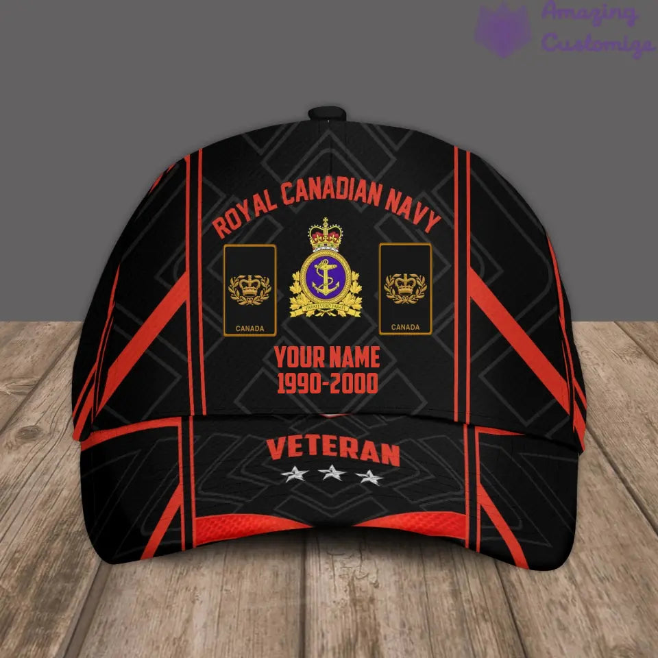 Personalized Rank, Year And Name Canada Soldier/Veterans Baseball Cap - 17213472