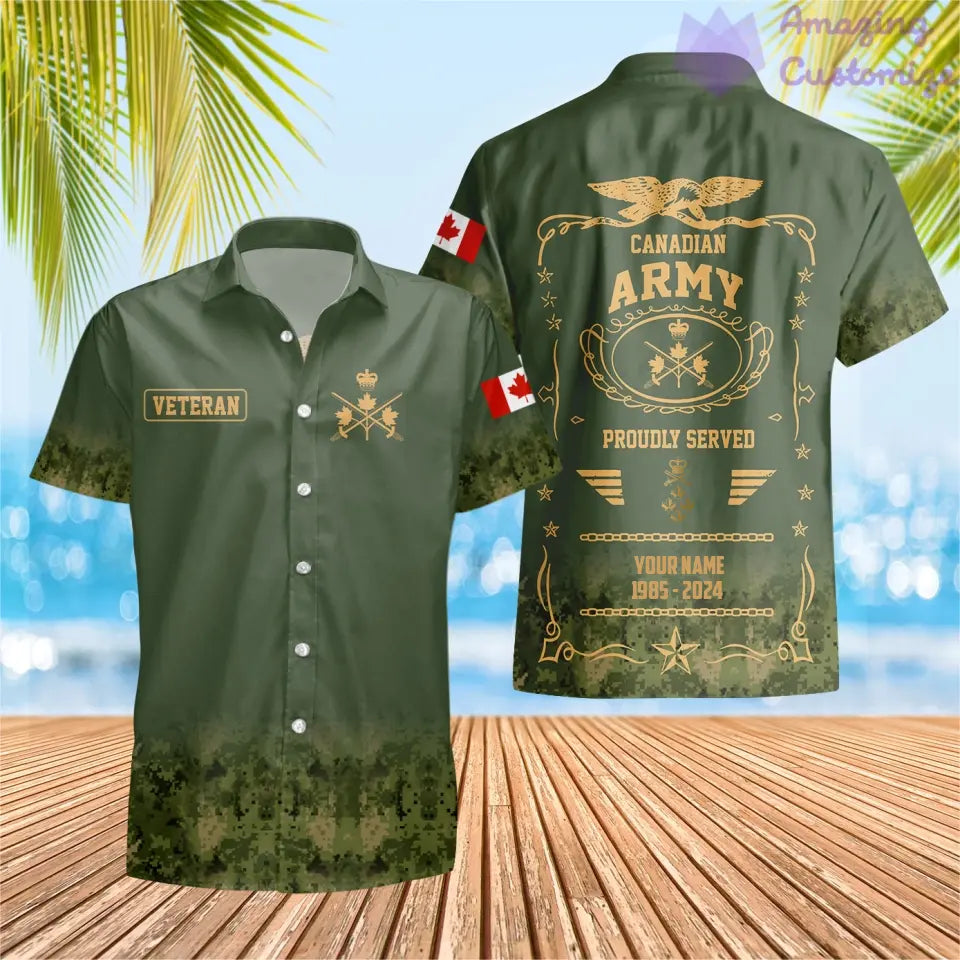 Personalized Canada Soldier/Veteran Camo with Name, Year and Rank Hoodie All Over Printed - 1721606402