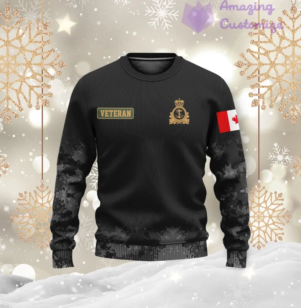 Personalized Canada Soldier/Veteran Camo with Name, Year and Rank Hoodie All Over Printed - 1721606402