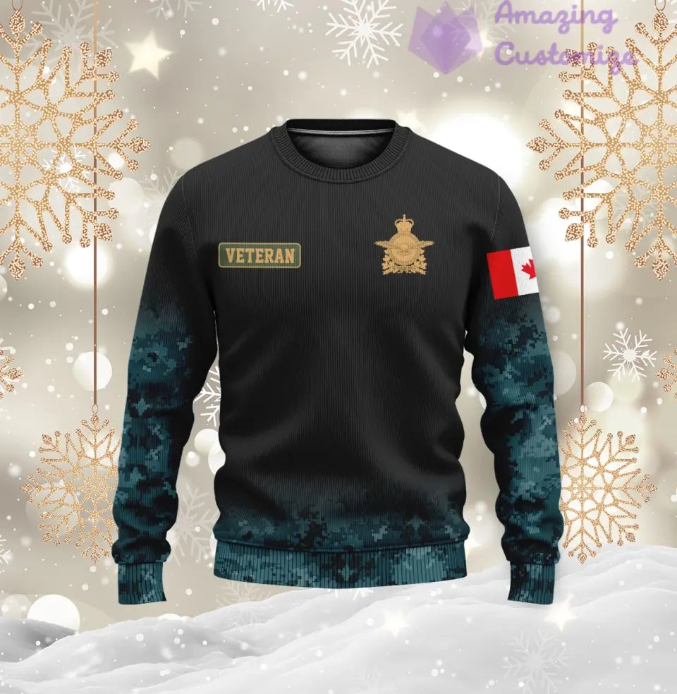 Personalized Canada Soldier/Veteran Camo with Name, Year and Rank Hoodie All Over Printed - 1721606402