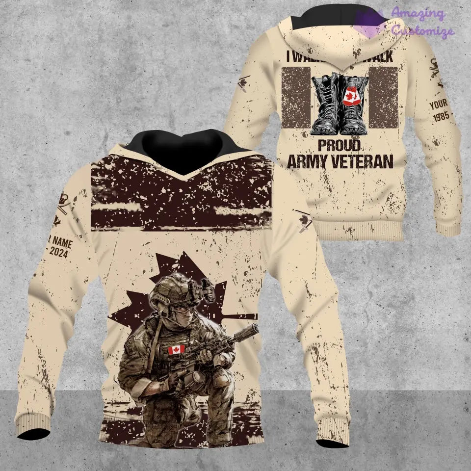 Personalized Canada Soldier/Veteran Camo with Name, Year and Rank POLO All Over Printed - 1721779202