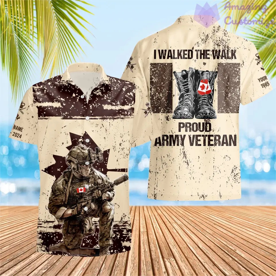 Personalized Canada Soldier/Veteran Camo with Name, Year and Rank POLO All Over Printed - 1721779202