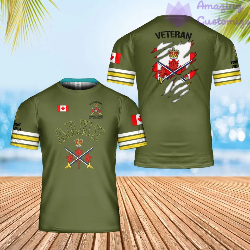 Personalized Canada Soldier/Veteran Camo with Name, Year and Rank POLO All Over Printed - 1721865602