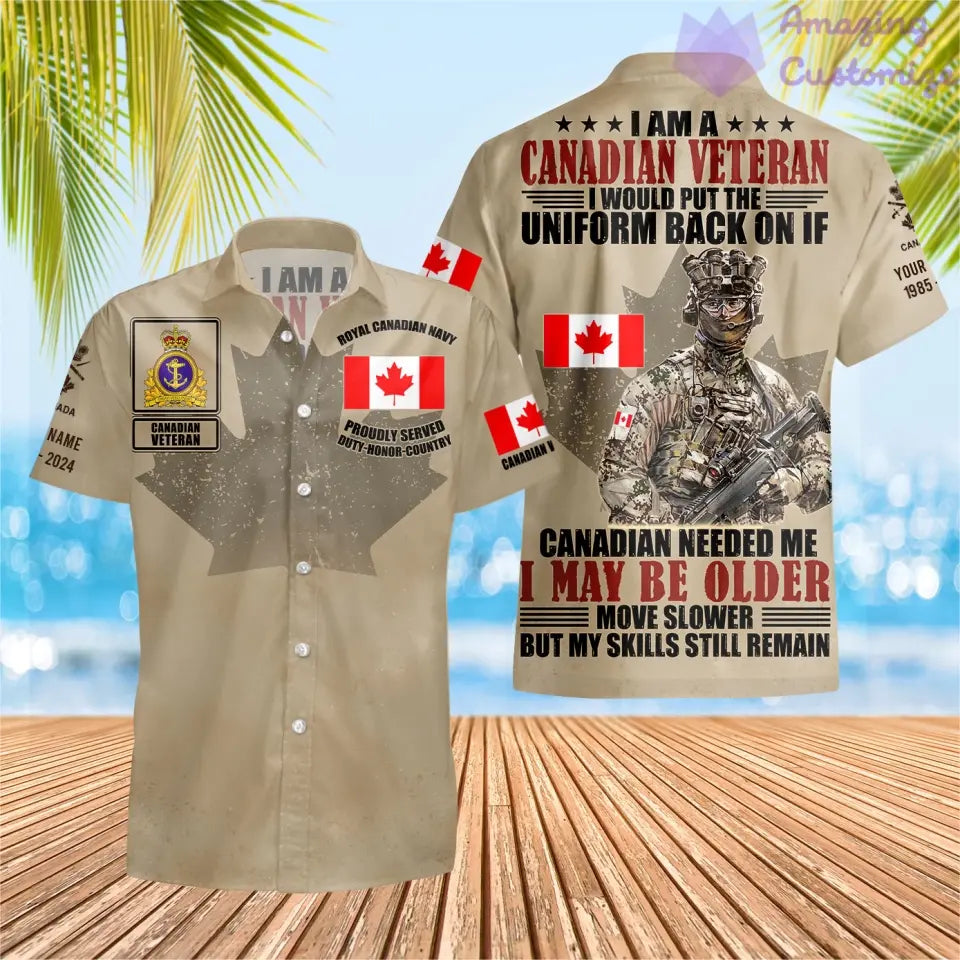 Personalized Canada Soldier/Veteran Camo with Name, Year and Rank Hoodie All Over Printed - 1721865603