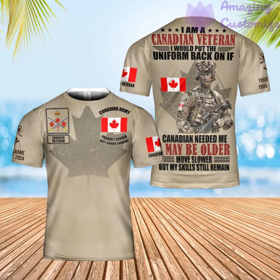 Personalized Canada Soldier/Veteran Camo with Name, Year and Rank Hoodie All Over Printed - 1721865603