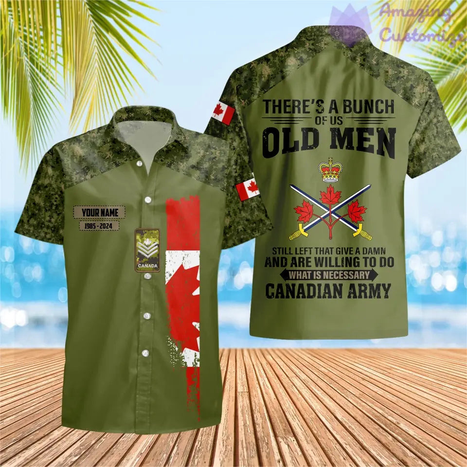 Personalized Canada Soldier/Veteran Camo with Name, Year and Rank POLO All Over Printed - 17217792