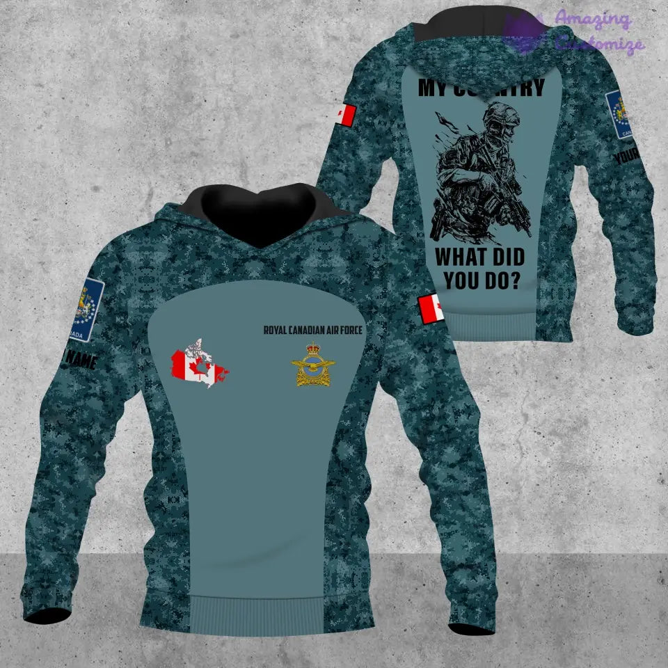 Personalized Canada Soldier/Veteran Camo with Name, Rank POLO All Over Printed - 17234208