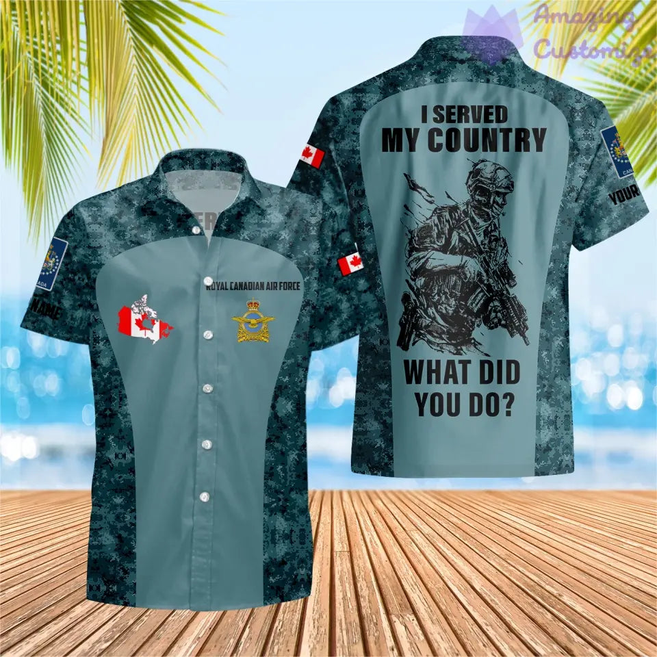 Personalized Canada Soldier/Veteran Camo with Name, Rank POLO All Over Printed - 17234208