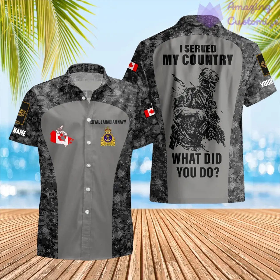 Personalized Canada Soldier/Veteran Camo with Name, Rank POLO All Over Printed - 17234208