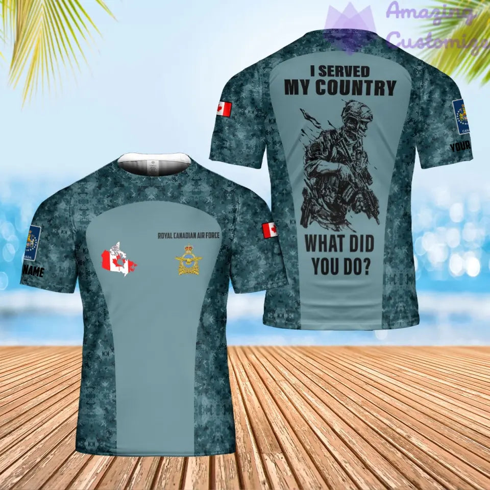 Personalized Canada Soldier/Veteran Camo with Name, Rank POLO All Over Printed - 17234208