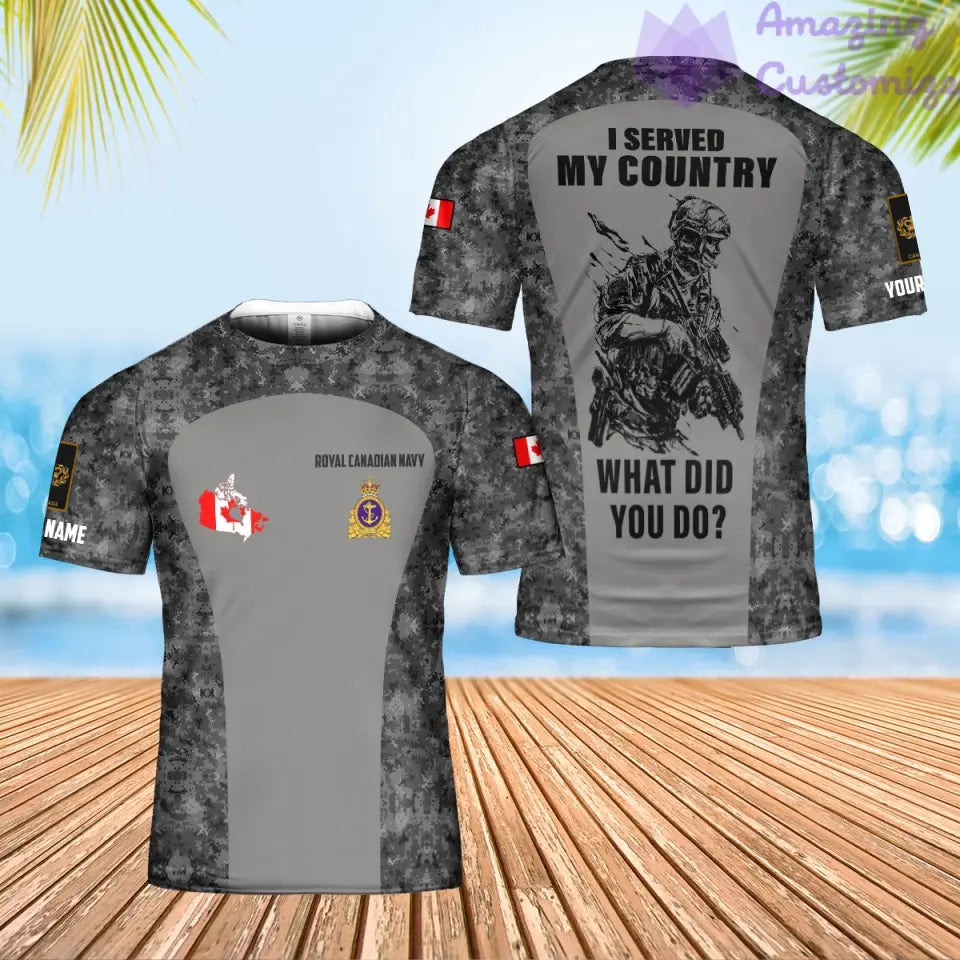 Personalized Canada Soldier/Veteran Camo with Name, Rank POLO All Over Printed - 17234208