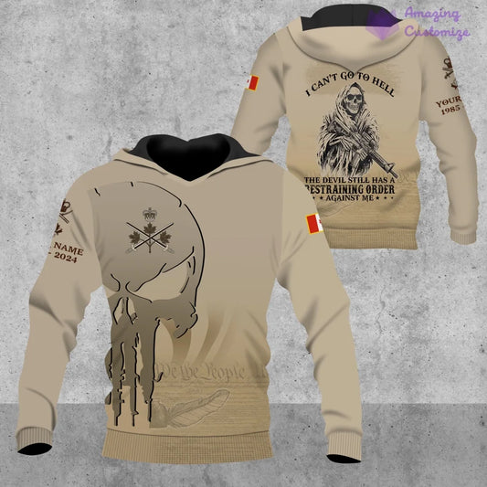 Personalized Canada Soldier/Veteran Camo with Name, Year and Rank Hoodie All Over Printed - 17205696