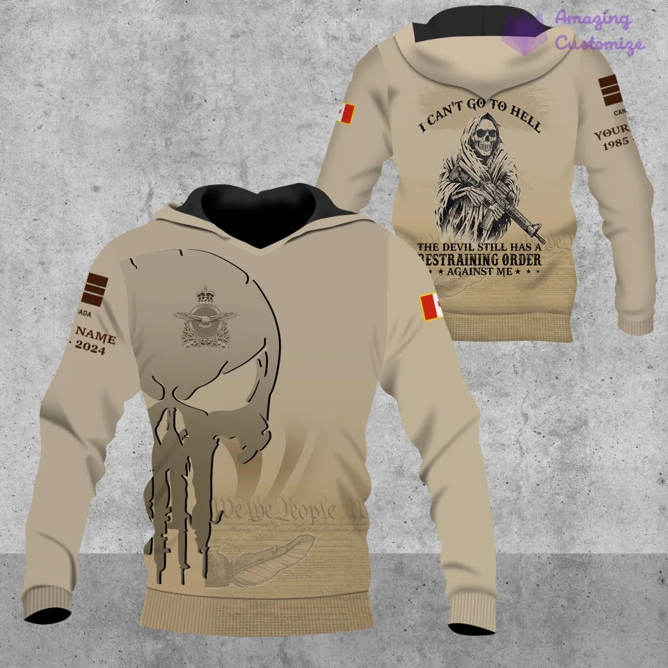 Personalized Canada Soldier/Veteran Camo with Name, Year and Rank Hoodie All Over Printed - 17205696