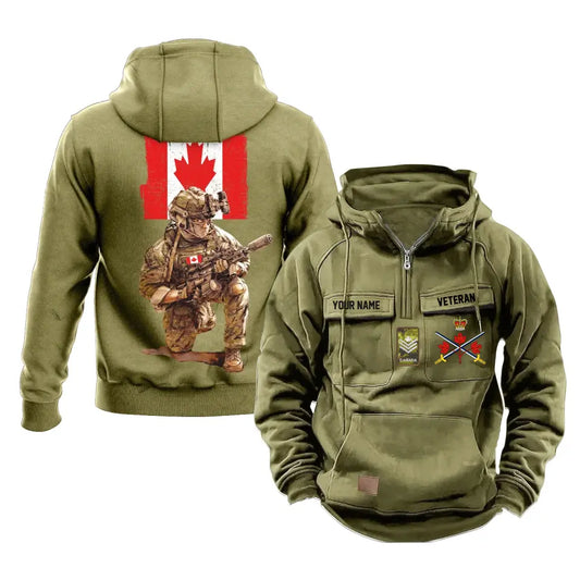 Personalized Canada Soldier/Veteran Vintage Hoodie All Over Printed - 17189280