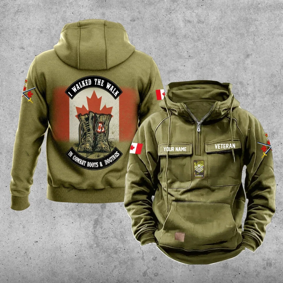 Personalized Canada Soldier/Veteran Vintage Hoodie All Over Printed - 17207424