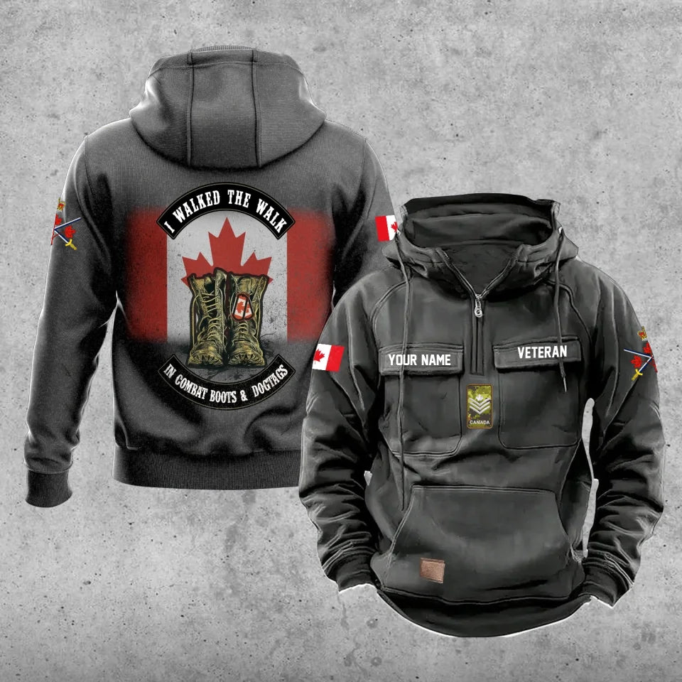 Personalized Canada Soldier/Veteran Vintage Hoodie All Over Printed - 17207424