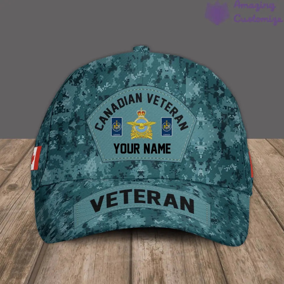 Personalized Rank And Name 
Canada Soldier/Veterans Camo Baseball Cap - 30052402QA