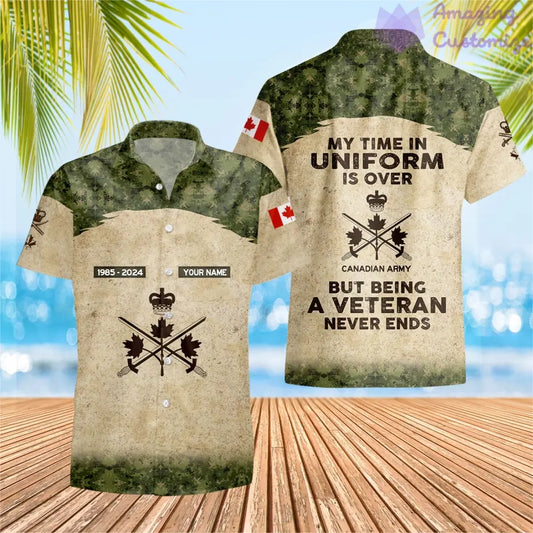 Personalized Canada Soldier/Veteran Camo with Name, Year and Rank Hawaii All Over Printed - 17200512