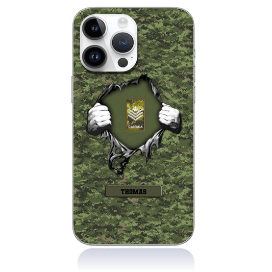 Personalized Canadian Soldier/Veterans Phone Case Printed - 16729632