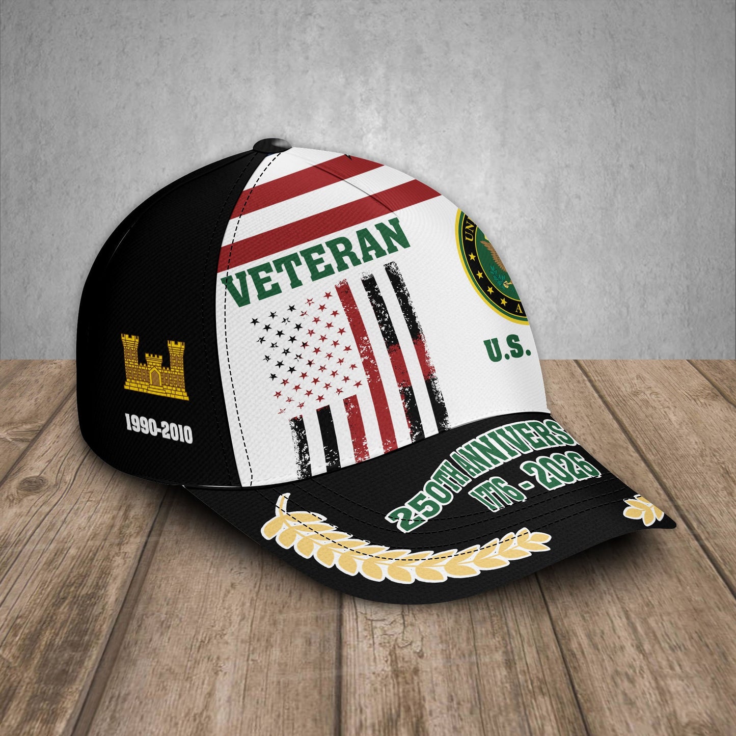 Army Branch - Personalized Veteran 250th USA Classic Cap, 250th Anniversary Military Branch Cap, Custom Name Unit Rank - 17704224