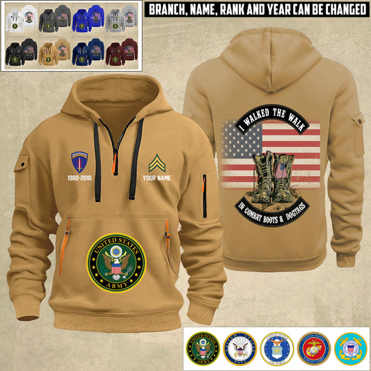 Army Division - Personalized US Soldier/ Veteran With Name And Rank Zip Hoodie Multicolor - 17349984