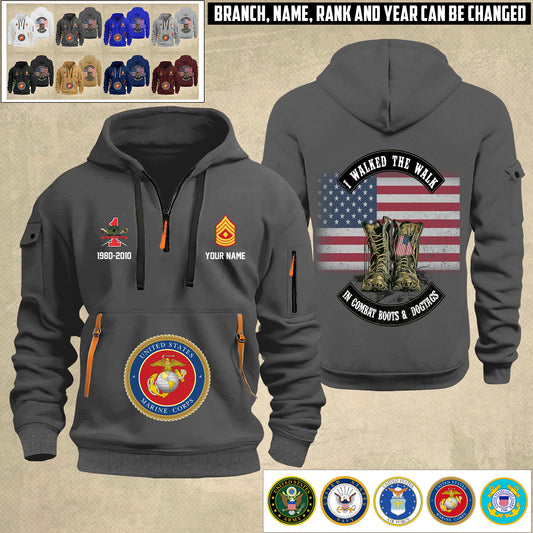 Marines Battalions - Personalized US Soldier/ Veteran With Name And Rank Zip Hoodie Multicolor - 17349984