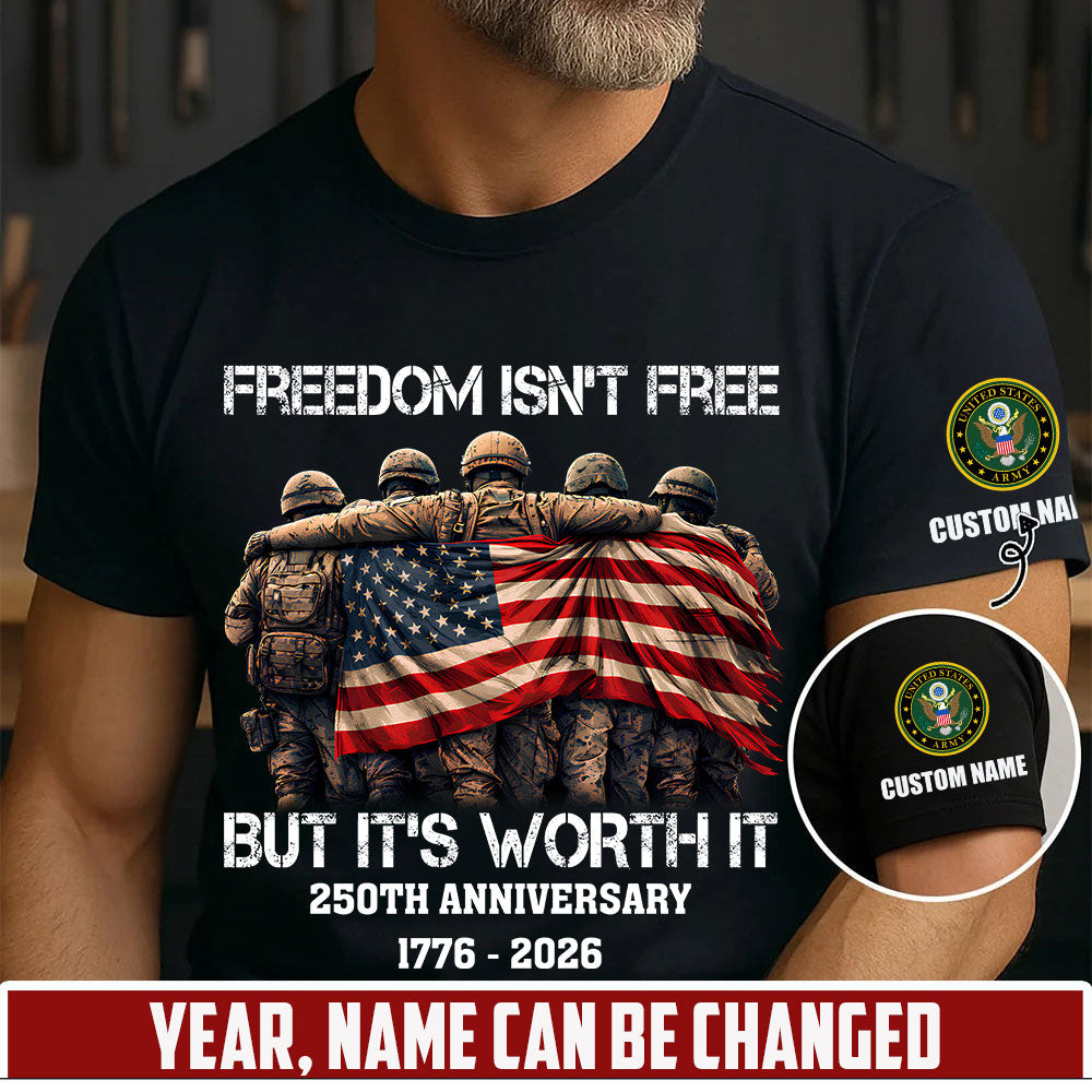 Personalized Name US Army Soldier/ Veteran T-Shirt - 1776470402