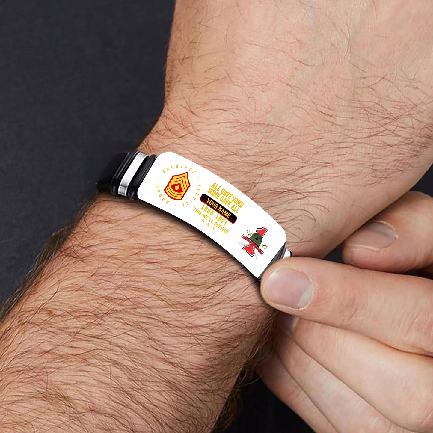 Marines Battalions - Personalized US Soldier/ Veteran With Rank, Name And Year Bracelet - 17453664