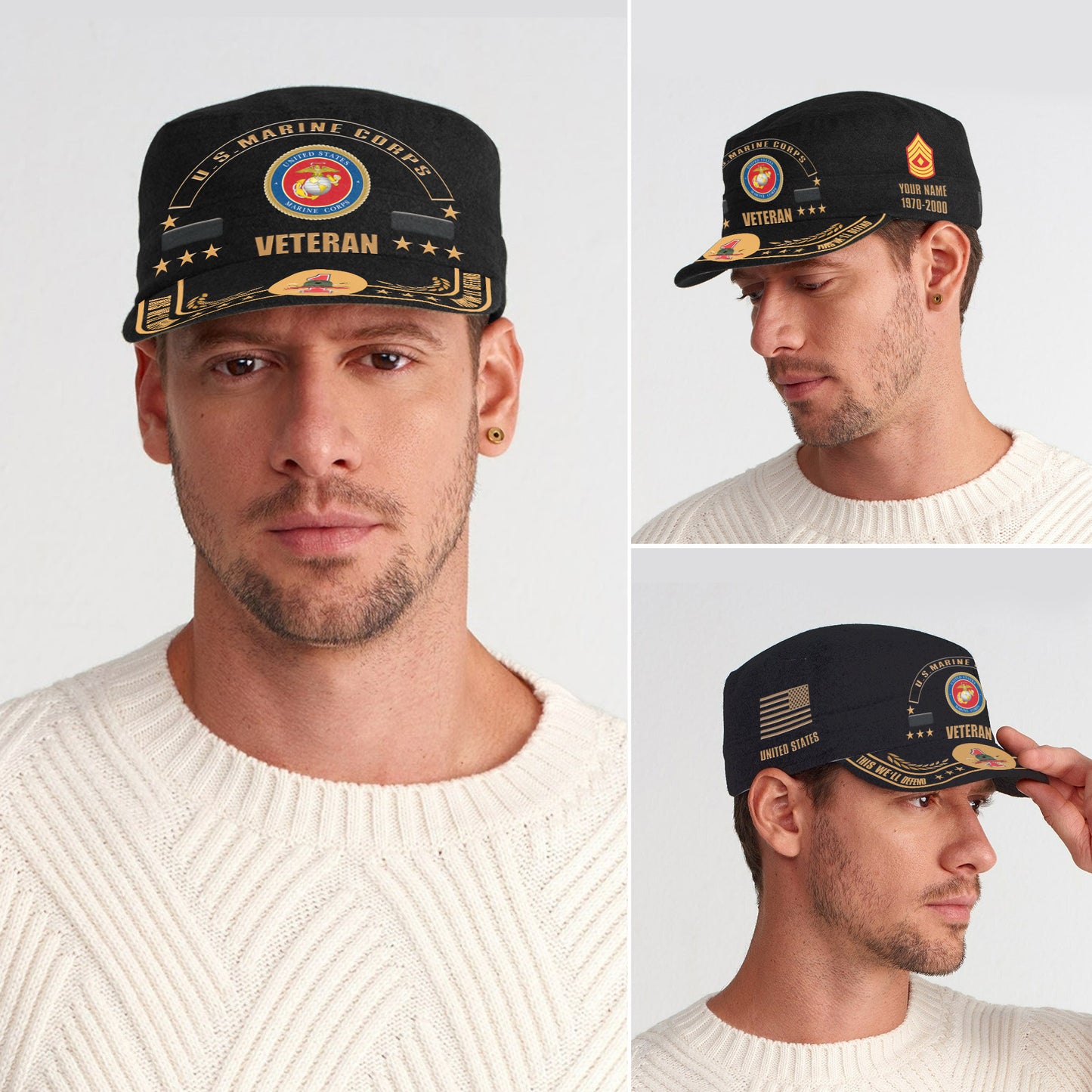 Marines Battalions - Personalized US Soldier/ Veteran With Name, Rank And Year Military Cap - 17400960