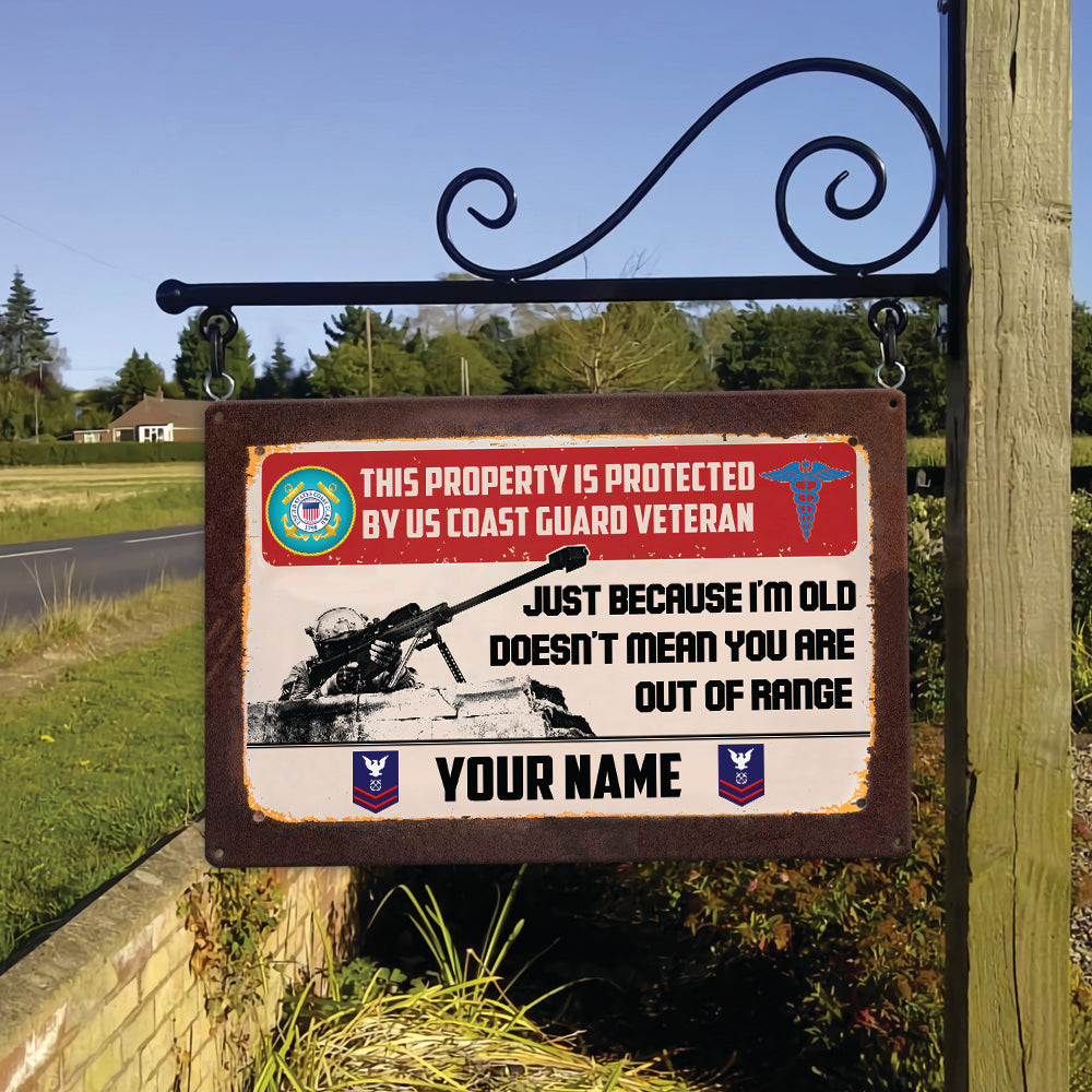 Coast Guard Rating - Personalized US Soldier/ Veteran Rectangle  Metal Sign - 17482176