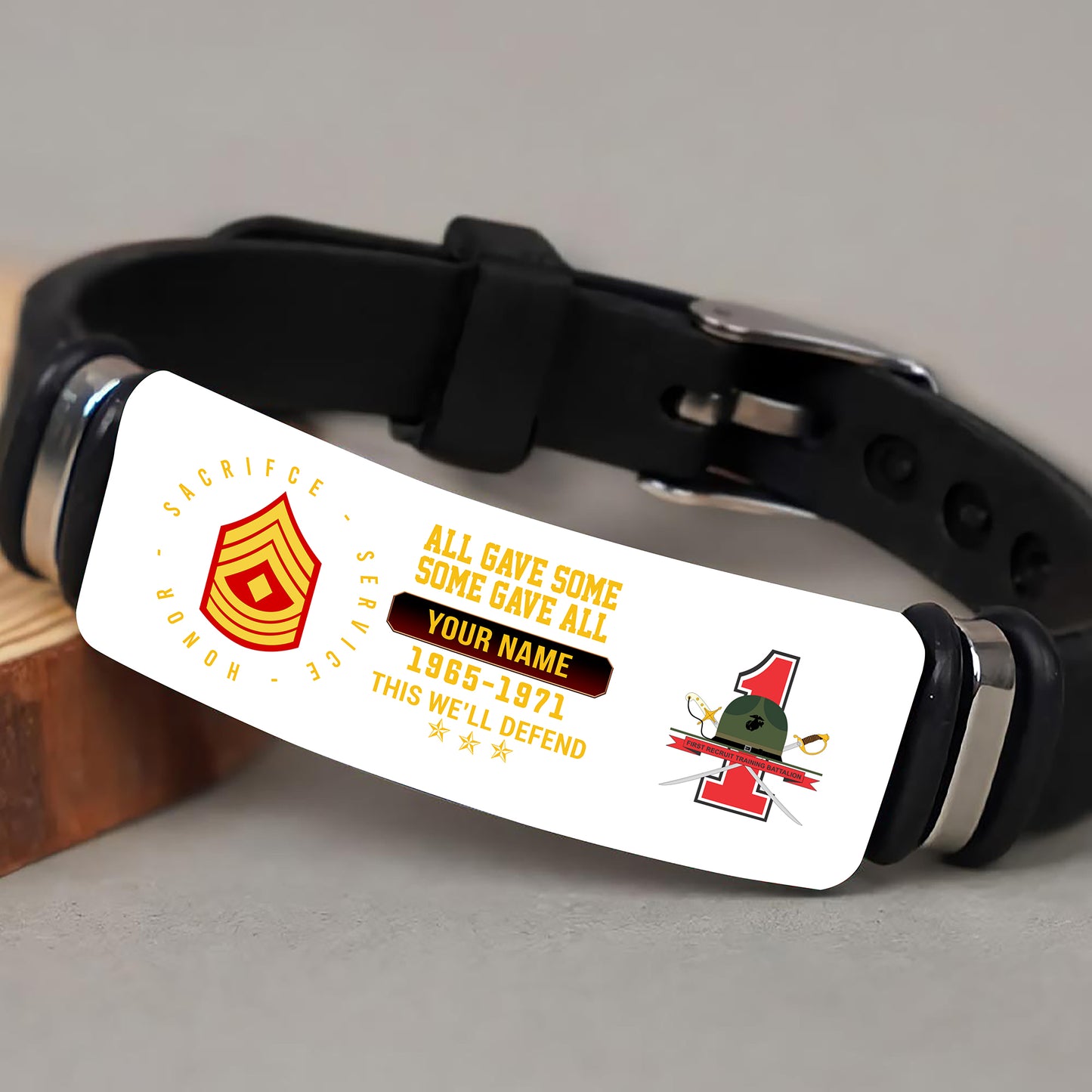 Marines Battalions - Personalized US Soldier/ Veteran With Rank, Name And Year Bracelet - 17453664
