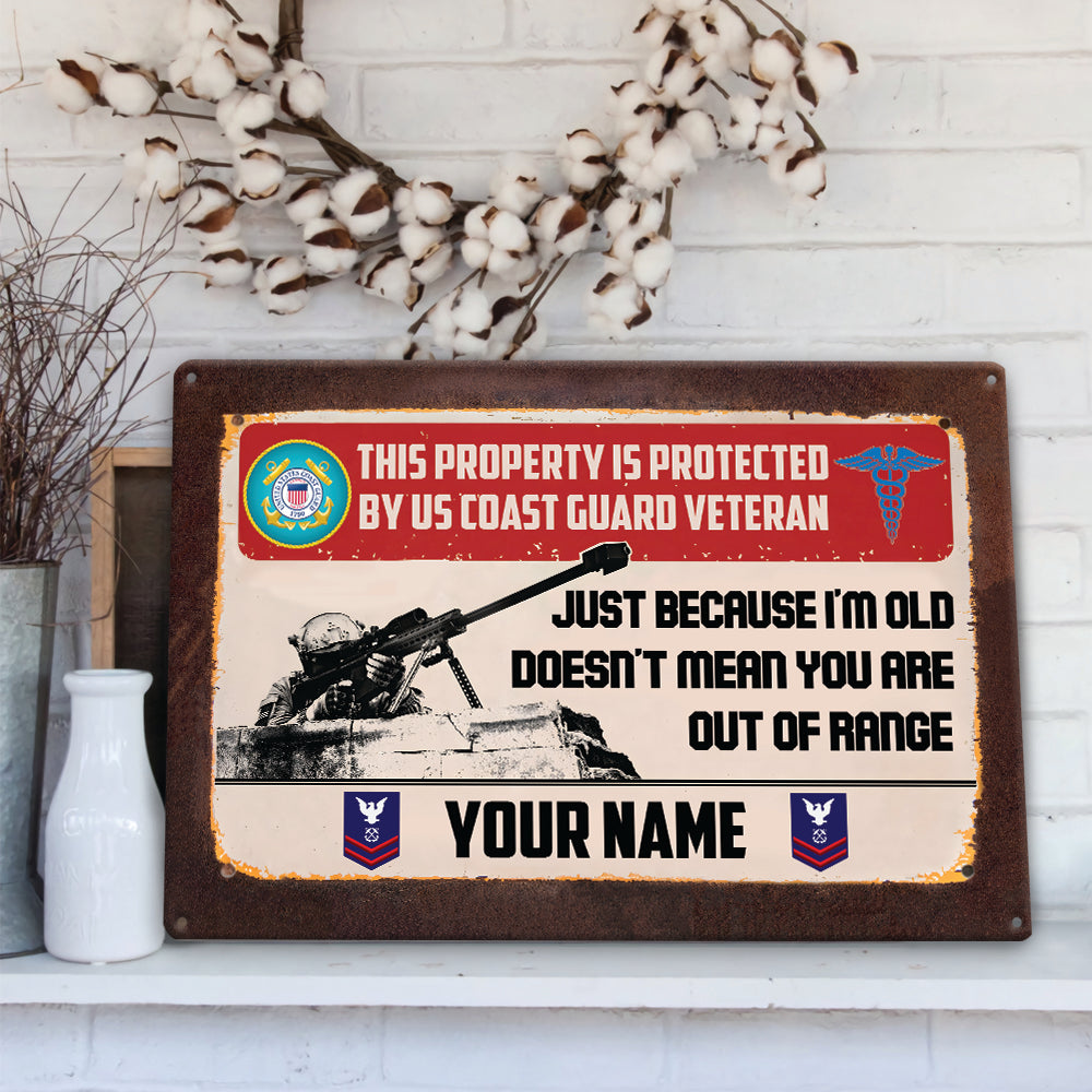 Coast Guard Rating - Personalized US Soldier/ Veteran Rectangle  Metal Sign - 17482176