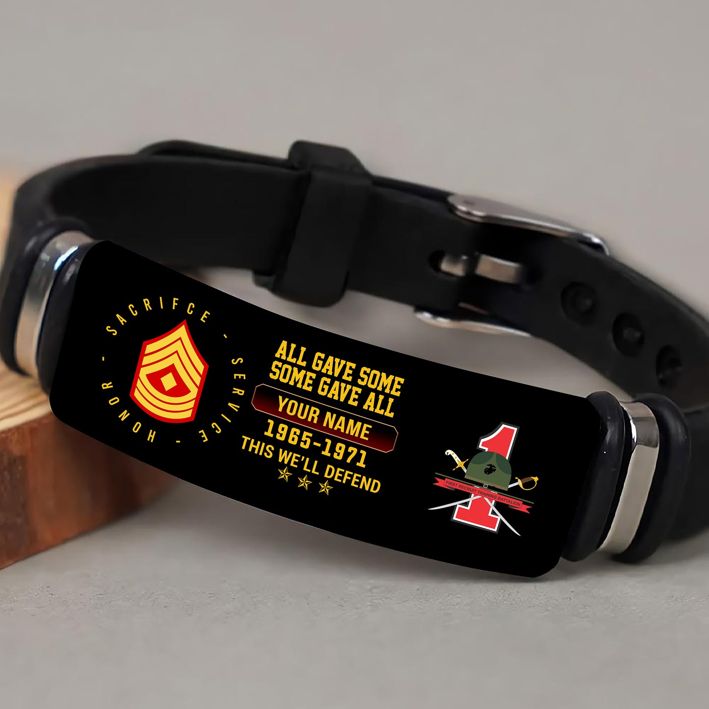Marines Battalions - Personalized US Soldier/ Veteran With Rank, Name And Year Bracelet - 17453664