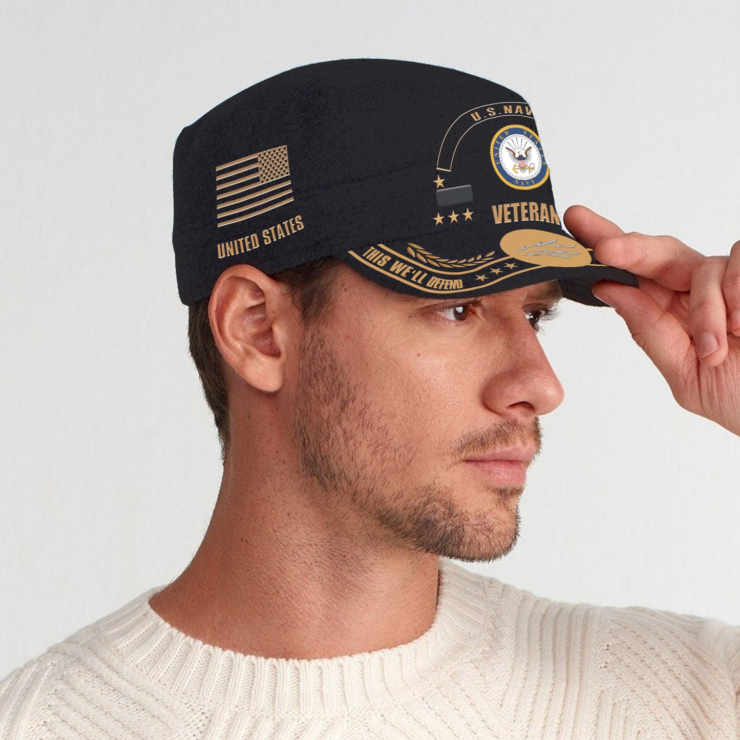 Navy Rating - Personalized US Soldier/ Veteran With Name, Rank And Year Military Cap - 17400960