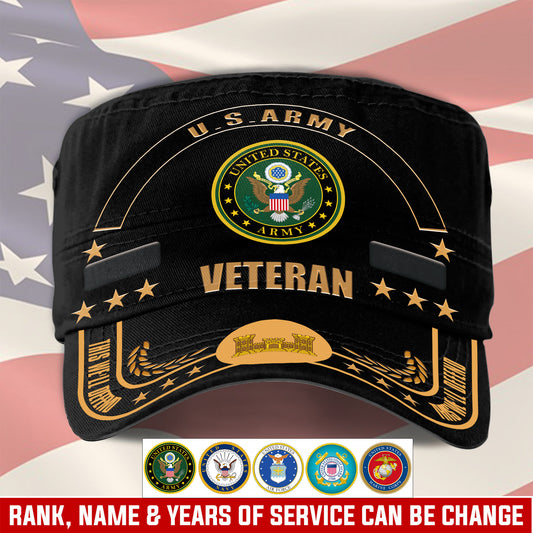 Army Branch - Personalized US Soldier/ Veteran With Name, Rank And Year Military Cap - 17400960