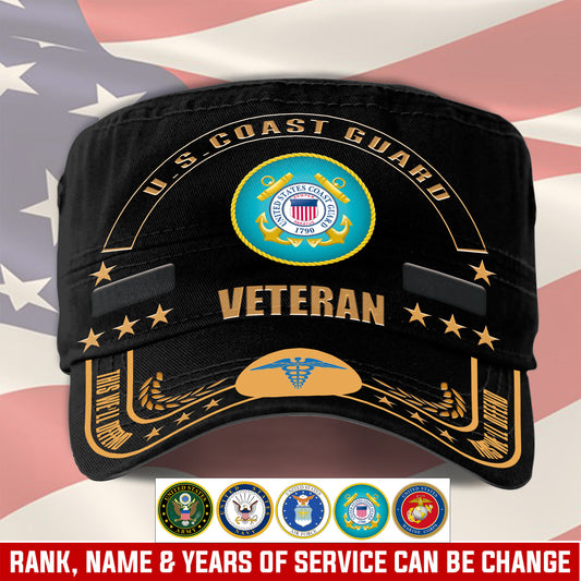 Coast Guard Rating - Personalized US Soldier/ Veteran With Name, Rank And Year Military Cap - 17400960