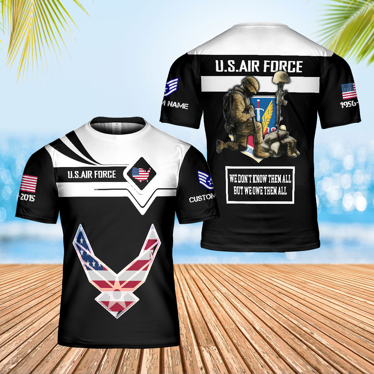 Air Force Command - Personalized US Soldier/Veteran with Rank, Name & Year T-Shirt All Over Printed - 1776211202