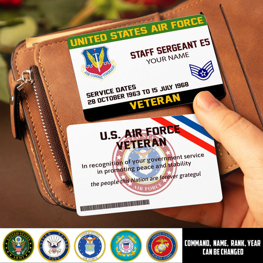 Air Force Command - Personalized US Soldier/ Veteran Aluminum Wallet Card - 17489952