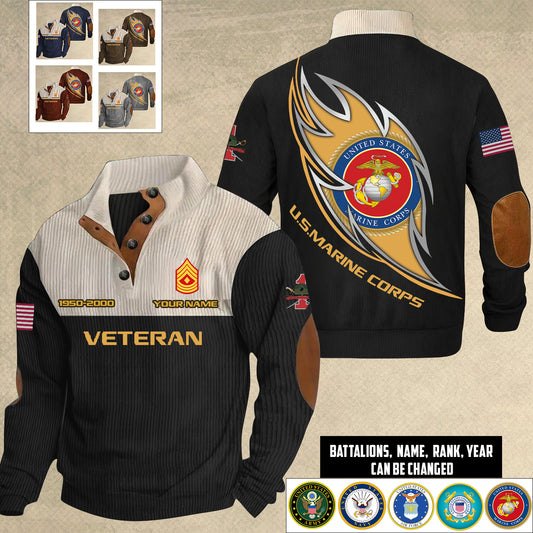 Marines Battalions - Personalized US Soldier/ Veteran With Name, Year And Rank Sports Sweatshirt - 17410464