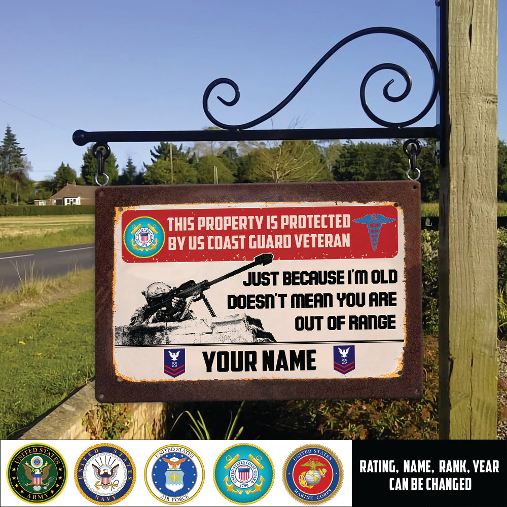 Coast Guard Rating - Personalized US Soldier/ Veteran Rectangle  Metal Sign - 17482176
