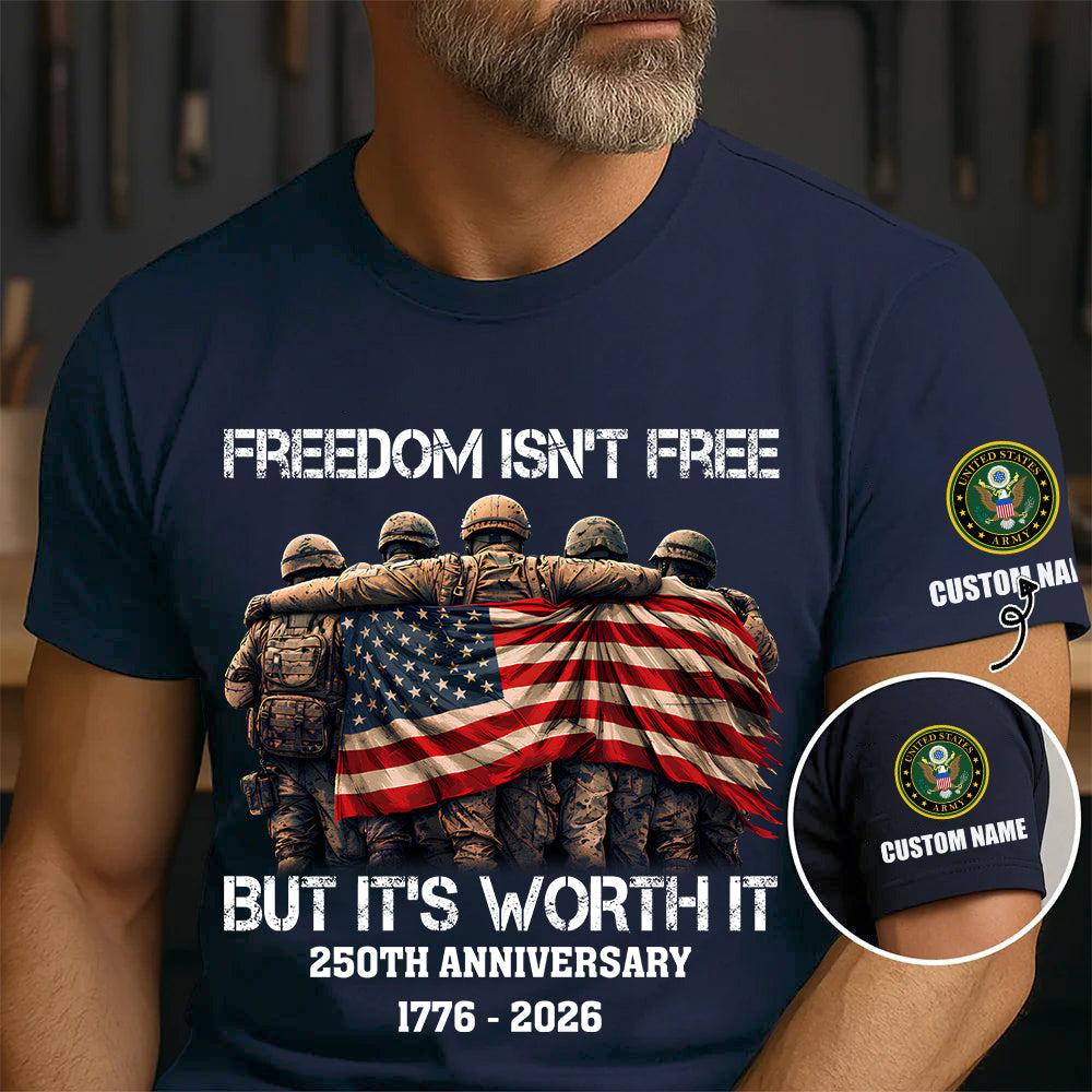 Personalized Name US Army Soldier/ Veteran T-Shirt - 1776470402