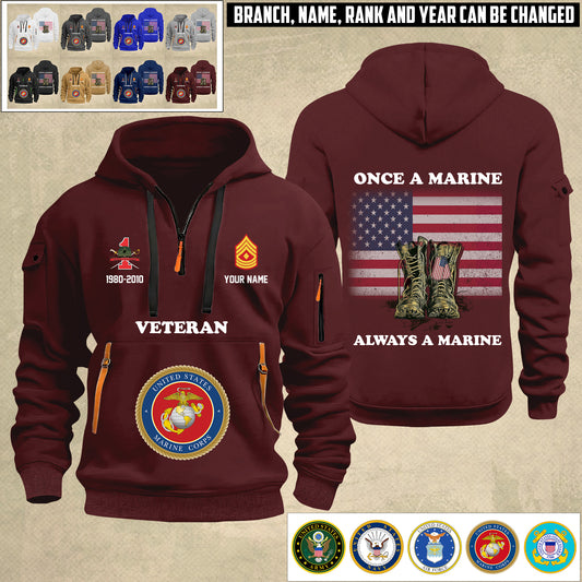 Marines Battalions - Personalized US Soldier/ Veteran With Name And Rank Zip Hoodie Multicolor - 17044128