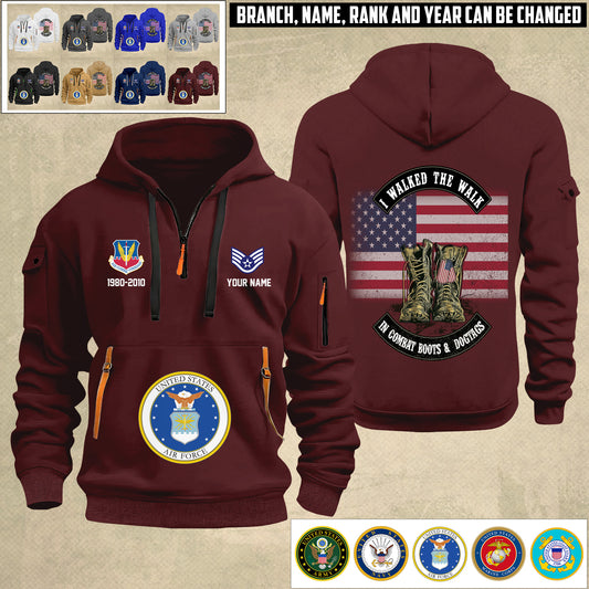 Air Force Command - Personalized US Soldier/ Veteran With Name And Rank Zip Hoodie Multicolor - 17349984