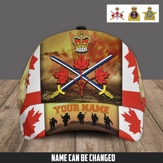 Personalized Name Canada Soldier/Veterans Baseball Cap - 1759881605