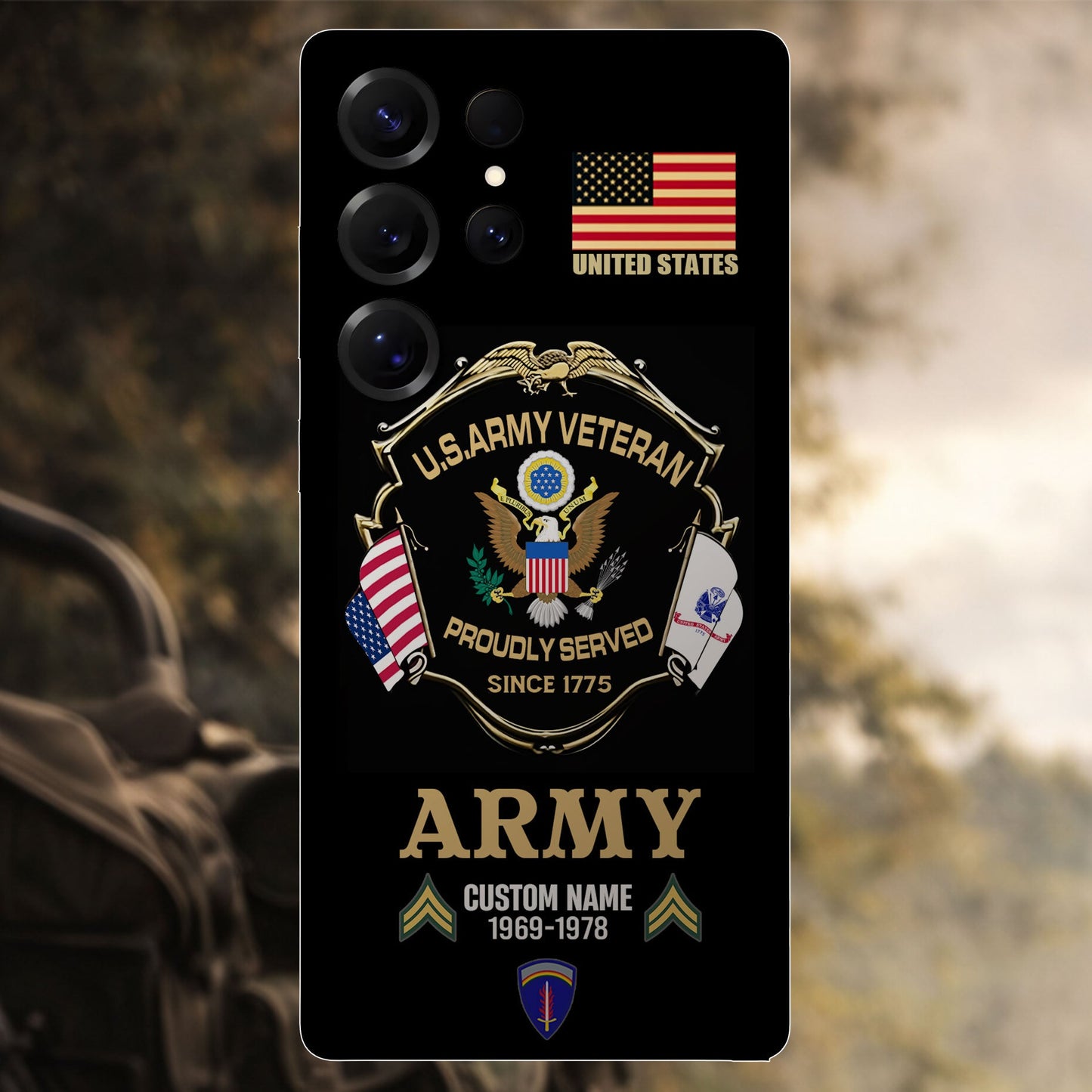 Army Division- Personalized US Veteran/ Soldier With Rank And Name Phone Case - 1776297602