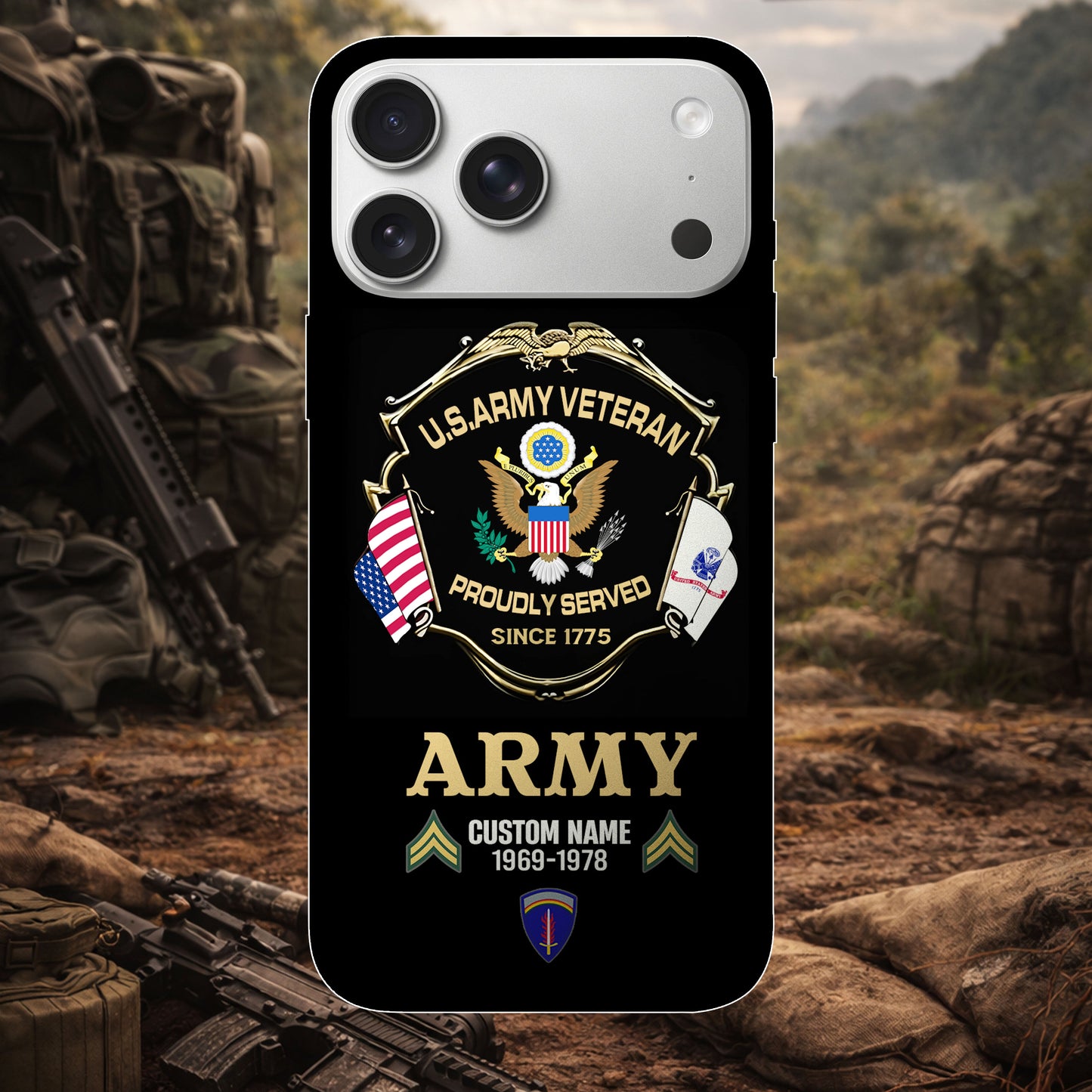 Army Division- Personalized US Veteran/ Soldier With Rank And Name Phone Case - 1776297602